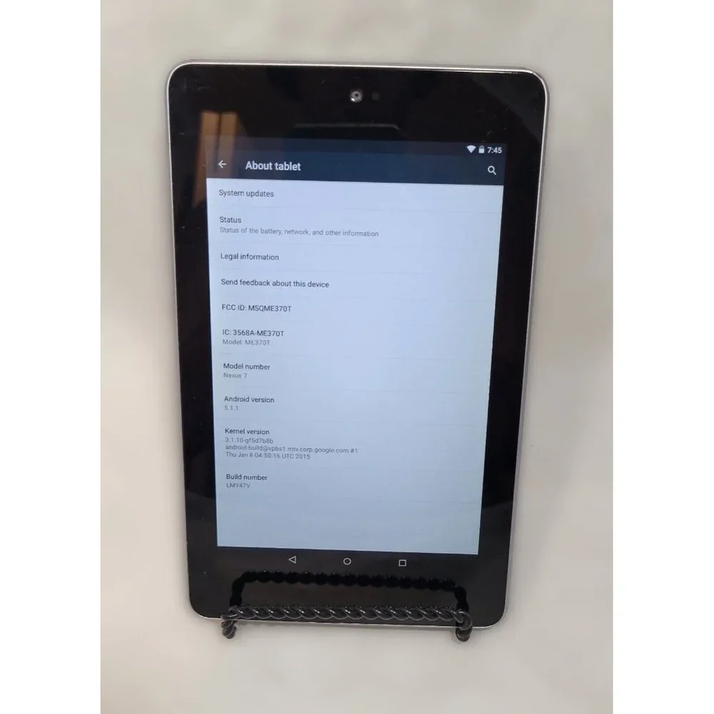 ASUS Nexus 7 Inch Tablet ME370T Black 16 GB Charger Bundle
